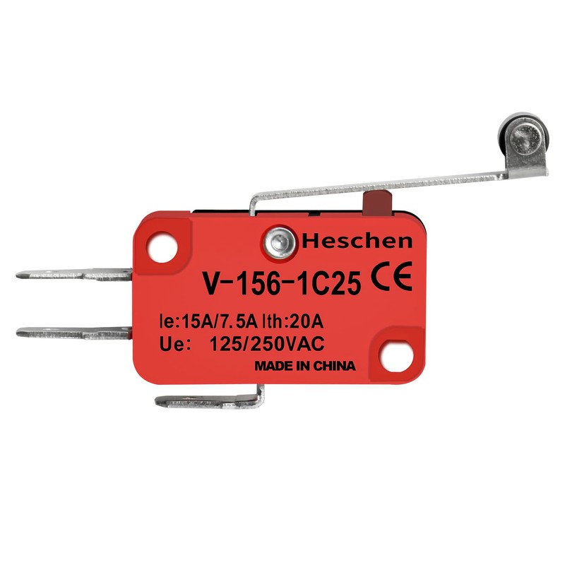 Heschen Micro Switch, V-156-1C25, 7.5A 250VAC, Ith 20A, SPDT, Long