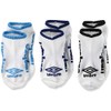Umbro UCS8942 Socks, 3-Piece Design, Ankle Socks, Unisex, Kids, white