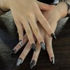 Midnight Handmade Nail Tips - Short Oval / 미드나잇 수제네일팁