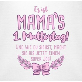 Shirtracer - Baby Bodysuit Long Sleeve Girl Boy - Mama's 1st Mother's Day Super Job Purple, 2 White, 12 - 18 months