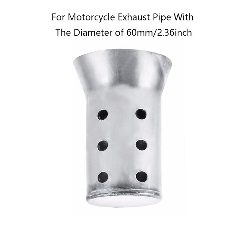 TOTMOX 1 Piece Silencer with Silver Insert Universal Removable Motorcycle