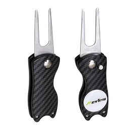 Mevfiya Golf Divot Repair Tool for Golfers Foldable Metal Green Tool with Magnetic Ball Marker