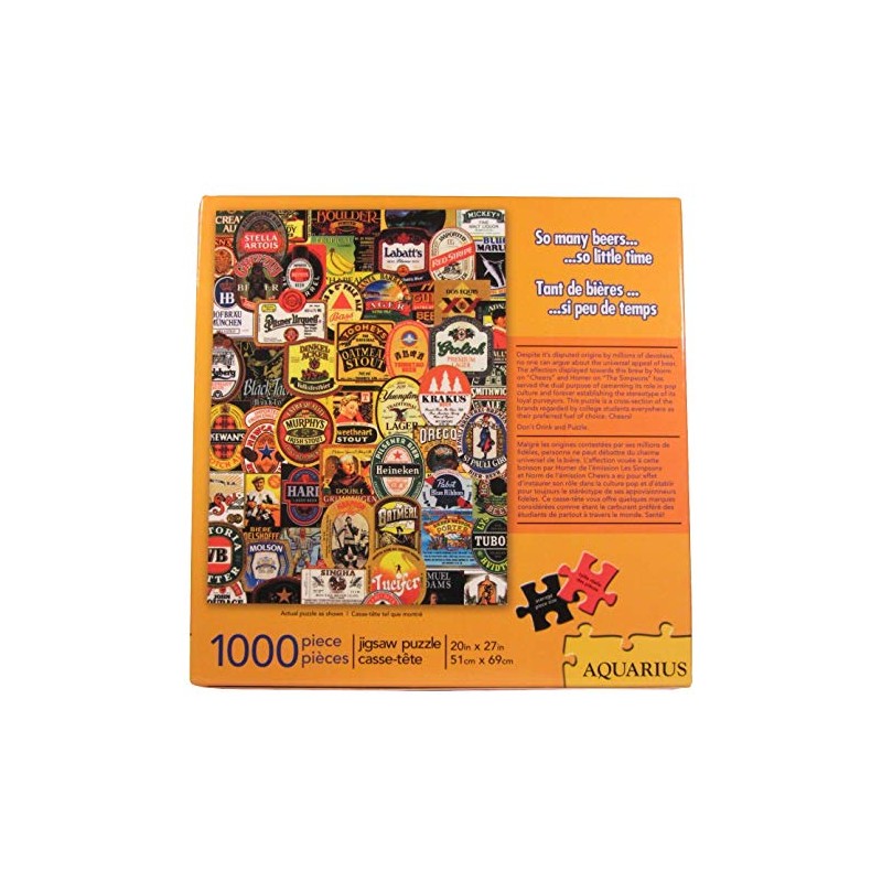 Aquarius 1000 Piece Puzzle - "So Many Beers...So Little Time"