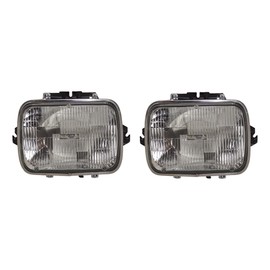 Garage-Pro Driver and Passenger Side Headlight for Jeep Cherokee 1984-2001 Halogen With bulbs Sealed Beam Replaces # 5201204, L00H6054, 5201334