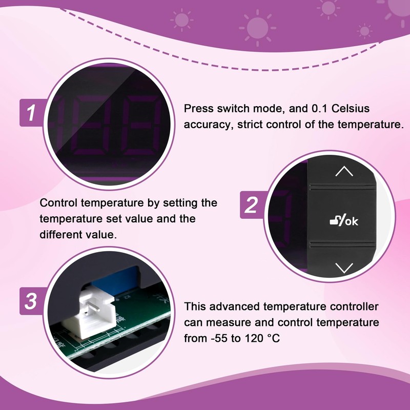 Peakloong -3000 110V-220V 30A Digital Temperature Controller Thermostat with Sensor
