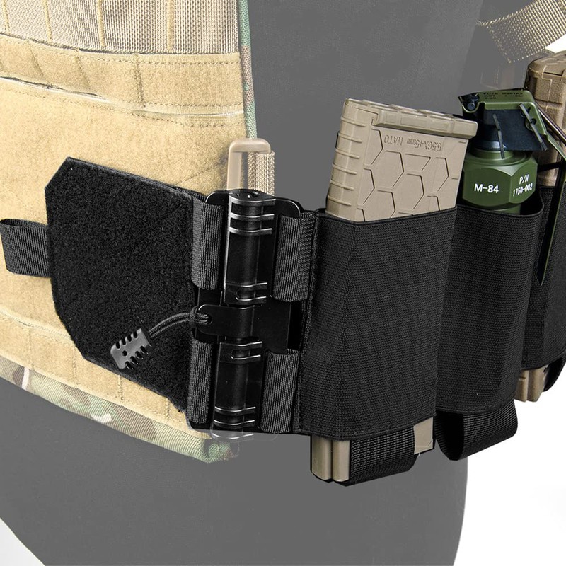 Zamudam Elastic Tactical Vest Cummerbund Quick Release Mounting Strap for