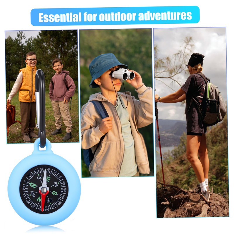 Abaodam 9pcs Carabiner Compass: Pocket Compass for Hiking and Backpacking