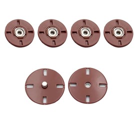 5Pcs/Set Snap Buttons Metal Buckle Buttons Invisible Buckle for Coat Clothing Sewing Accessories (#11 Brown, 15mm)