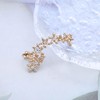 Cybche Crystal Flower Ear Climber Earrings CZ Flower Cuff Wrap