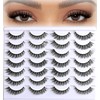 APCYUST Lashes False Eyelashes Cat Eye Lashes Mink Lashes Wispy