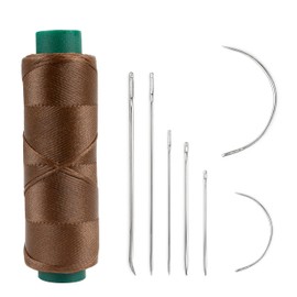 Shelver Waxed Thread with 7 Piece Repair Needle Set, Strong Thread for Leather, Upholstery, Shoe, Bag, Sewing of Heavy Fabrics