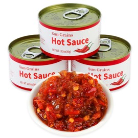 Instant Mushroom Sauce, Chili Paste， Chopped colorful pepper sauce 80g/can, Picked red & green peppers, Dipping sauce, Delicious mushrooms 辣椒酱 (Chili Flavor,3 cans)
