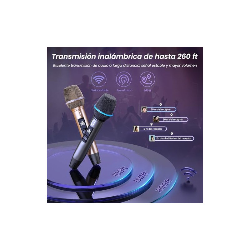 JYX: Sistema de Micrófonos Inalámbricos Handheld (2 Pack): Micrófonos Dinámicos