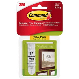 Command Picture Hanging Strips Value Pack, Medium 48-Pairs (17204-12ES)