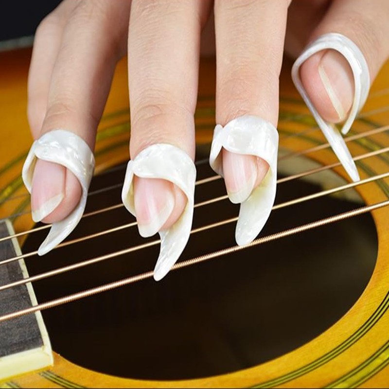MEDUSHASHA Guitar Thumb Picks, Set of 8, Cellulo, Guitar Picks,