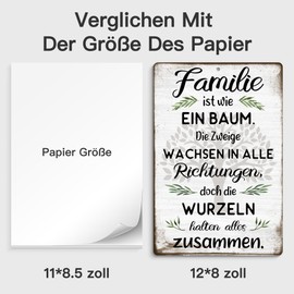 Putuo Decor Tin Sign - Family is Like a Tree - Decorative Family Sign with Saying