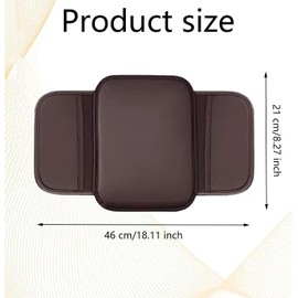 Funda para Consola Central de Coche, Descansa Brazos Auto, Almohadilla de Cojín de Piel Con 2 Bolsillos de Almacenamiento, Cómoda Funda para Reposabrazos para La Mayoría de Vehículos (Negro)