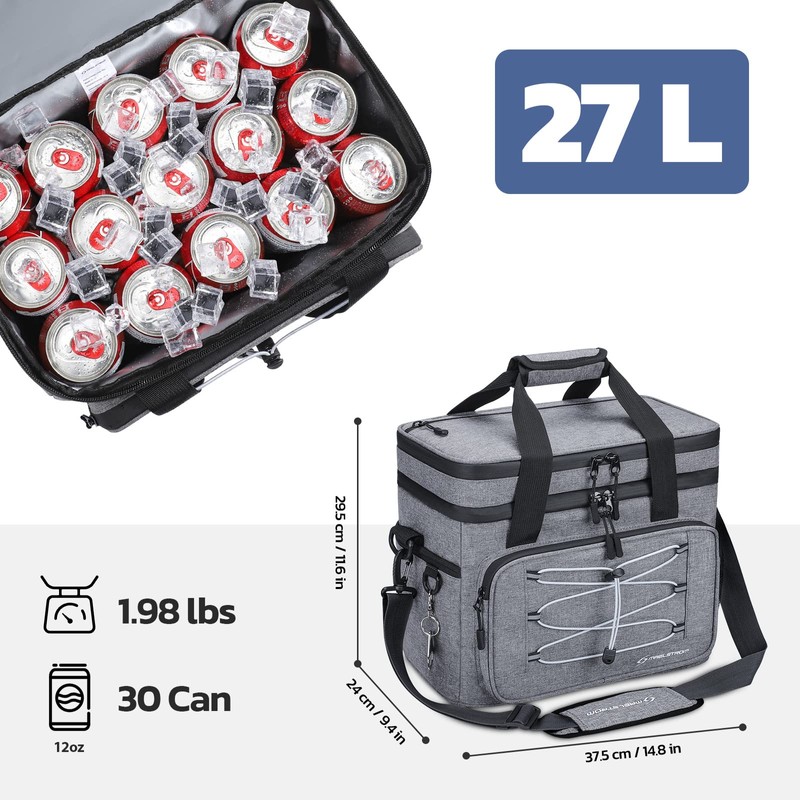 Maelstrom Cooler Bag,Soft Bag,Collapsible Soft Sided Cooler, 30 Cans Beach