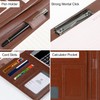Podazz A4 Foldover Clipboard Folder, Leather Resume Storage Conference Folder