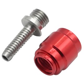 Ollanoos 4 Sets Disc Bicycle Olive Connecting Insert Oil Fitting Kit, Disc Brake Olive Insert Bicycle Brake Hose Olive and Connecting Insert Replacement for SRAM Replacement for AVID Bicycles