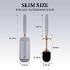 Toilet Brush and Holder Set, Toilet Bowl Brush with Long