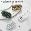 Wopanxye Travel Pill Organizer, Pill Splitter Box, 2-in-1 Small Portable