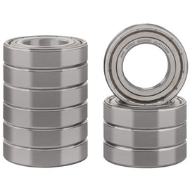 XIKE 10 pcs 6005ZZ Ball Bearings 25x47x12mm Chrome Steel and Pre-Lubricated, 6005-2Z Deep Groove Ball Bearing with Double Metal seals.