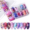 10 Stickers/Box Cherry Blossom Flower Starry Sky Nail Foil Nail
