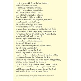 The Nicene Creed Large LAMINATED Holy Card (3-pack) with Two Free Prayer Cards Included