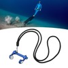 HERCHR Adjustable Swimming Nose Clip with Lanyard, Non Slip Split