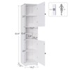 Viaozutis Tall Bathroom Cabinet, Storage Cabinet with 2 Doors &