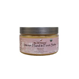 Bee All Natural Organic Intense Hand and Foot Salve, 4-Ounce Jar (Natural Scent)