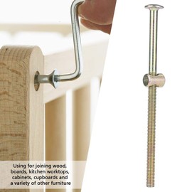 KBSA® M8 (8mm) Joint Connector Bolts Barrel Bolts Hex Allen Key Socket Flat Head Bed Furniture Joint Connecting Screws Bright Zinc Plated M8 x 20mm (Pack of 4)