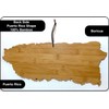Puerto Rico Shaped 100% Bamboo Cutting Board and Decorative Unique