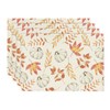 Artoid Mode Orange Pumpkins Leaves Autumn Place Mats Set of 6 30 x 45 cm Holiday Place Mats Washable Place Mats Kitchen Party Decoration