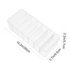 TEHAUX 2pcs Transparent Cable Organizer Box Multi Grid Storage with