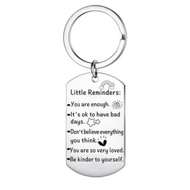 MADHAHEFU Little Reminders Keyring Mental Health Gifts For Women Inspirational Keyring Positive Affirmations Anxiety Relief Motivational Wellbeing Present Self Care Mindfulness Cheer Up Gift