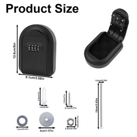 lasuroa Magnetic Key Box, Car Key Box, Magnetic Key Cabinet with Password Lock with Strong Magnetism, Suitable for Indoor and Outdoor Travel