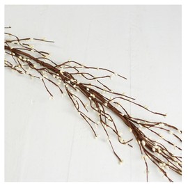 Factory Direct Craft Cream Pip Berry Table Runner Mantel Garlands Set of 2 - Pip Berries for Christmas, Patriotic and Everyday Primitive Decor (48 inches Each, Total 8 Feet Long)