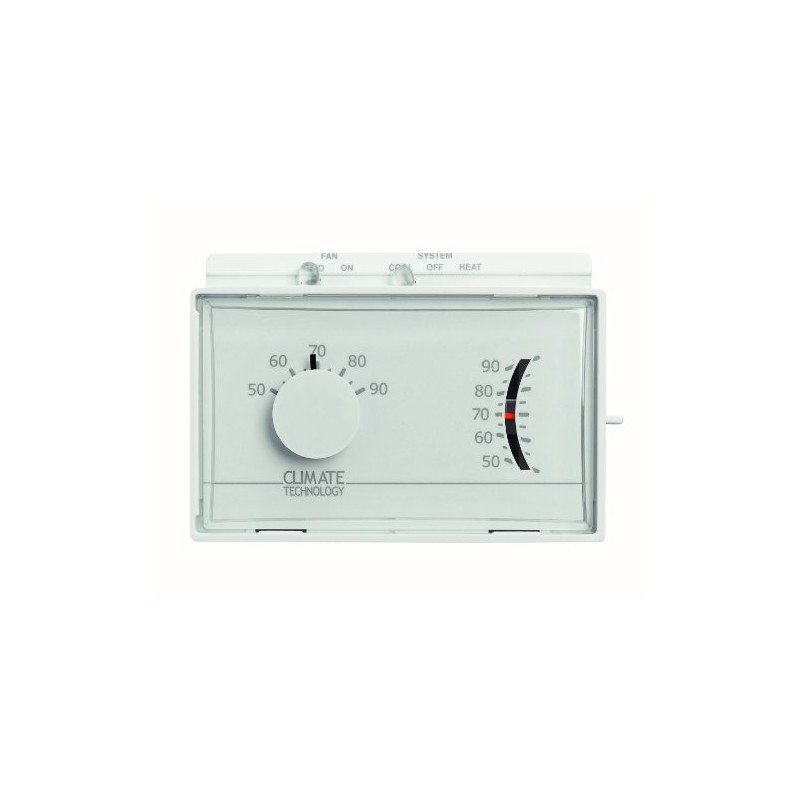 Supco 43004A Horizontal Mechanical Heating/Cooling Thermostats, 50 to 90 Degree