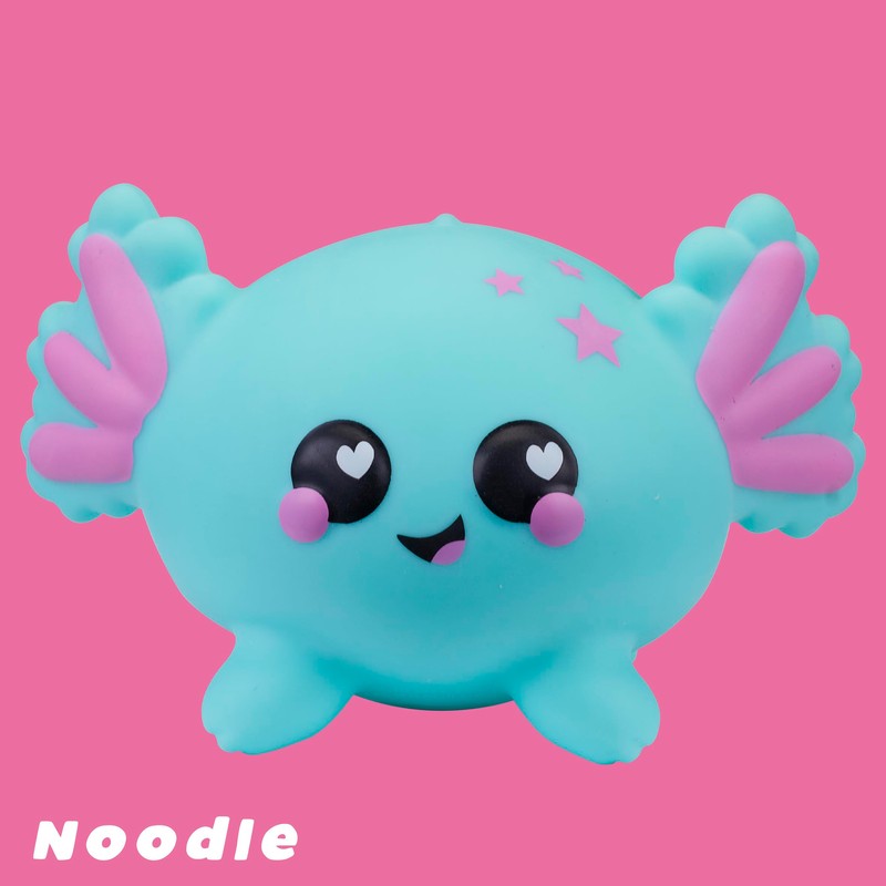 Smooshzees Luvzees, Noodle, Green Axolotl, Collectable Characters, Supersoft, Cuddly and