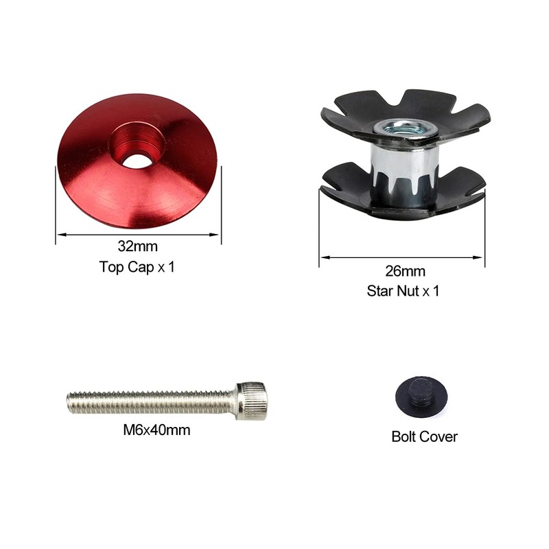 PLATT Bike Headset Top Cap Aluminum Alloy Headset Star Nut