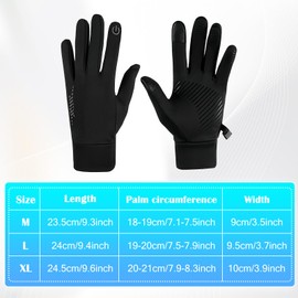 Shengxi Winter Gloves Thermal Liner Gloves Touch Screen Gloves Windproof Warm Gloves for Men Women Sport Walking Riding Driving (L)