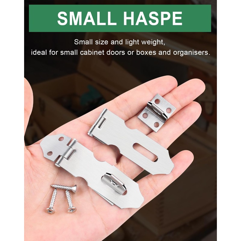 Yeepeo Pack of 8 Padlock Hasp 57 mm, Small Deadbolt