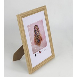 KM FOTO Wooden Frame with Plastic Glass MDF Frame Wall Frame Photo Frame HR-22: Colour: Natural | Format: 15 x 20 cm