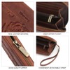 Blucoay Real Leather Womens Wallet,RFID Blocking Long Wallet For Women