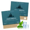 KWOLYKIM 2 Boxes Organic Sugar-Free Refreshing Mint Chewing Gum, Remineralizing