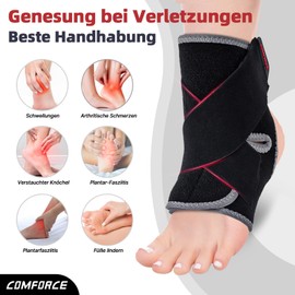 COMFORCE Ankle Brace for Right and Left, Adjustable Ankle Brace, Ankle Brace for Achilles Tendon, Pantar Fasciitis, Heel Spurs