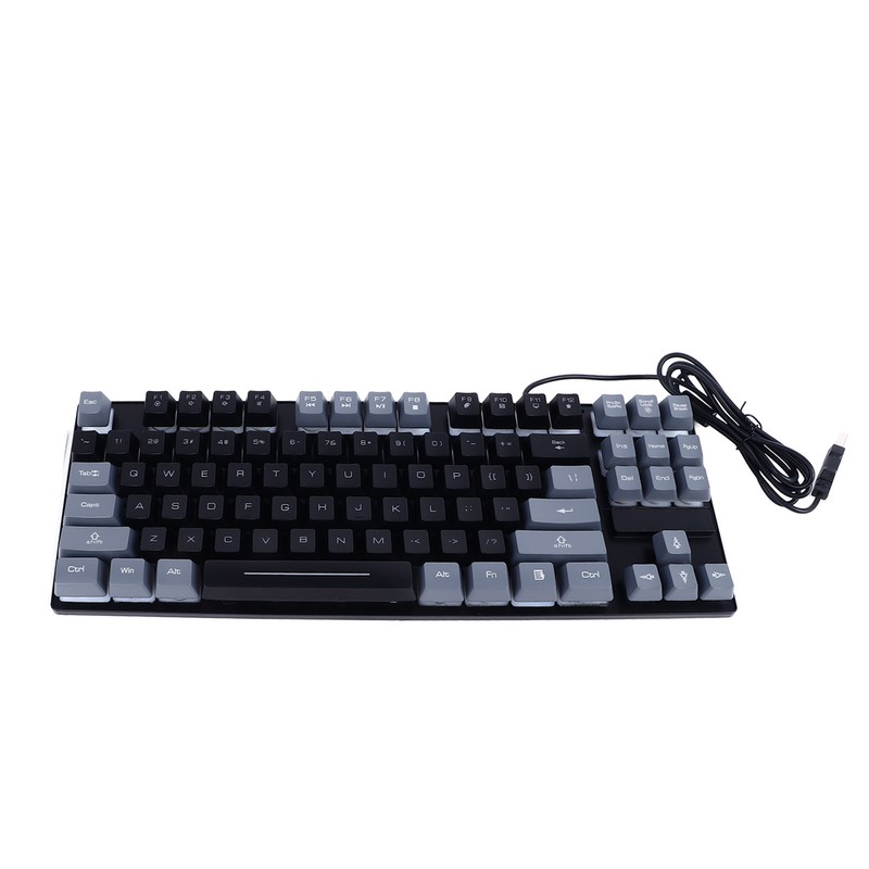 Gaming Keyboard USB 87 Keys RGB Backlit Floating Keycaps Contrast