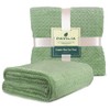 PAVILIA Soft Fleece Light Green Throw Blanket for Couch, Lightweight